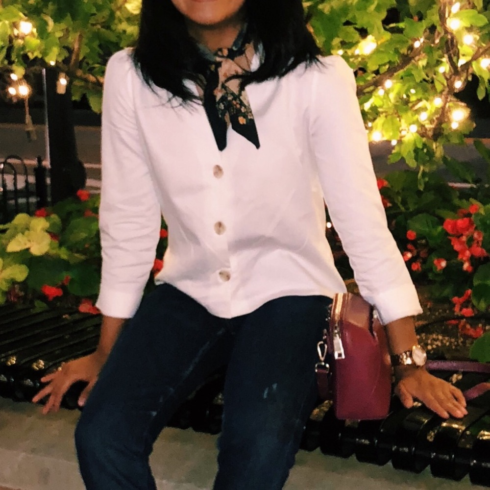 Zara white top